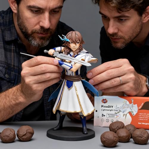 Air Dry Clay Lightweight, Flexible Modeling Clay for Adults Arts and Crafts | Professional & Moldable, Soft & No-Stick, Polymer Clay for Sculpting, Molding,Anime Figures,Making Costumes,DIY Projects - color: Brown