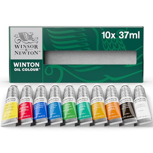Winsor & Newton Winton Oil Color Paint, Starter Set, 10 x 37ml Tubes, 1.25 Fl Oz (Pack of 10) - style: Starter Set - 10 x 37ml