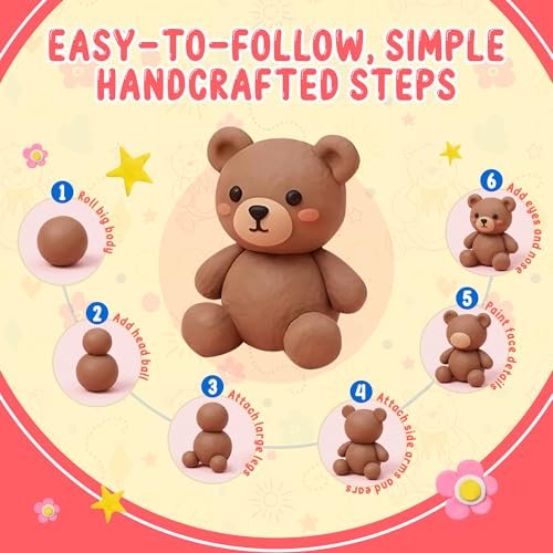 Air Dry Clay for Kids – 72 Colors Soft Modeling Clay Kit, Non-Toxic, DIY Model Art & Crafts Toys with Sculpting Tools, Paintable Craft Kit, Home Party Favors, Birthday Gift for Ages 3+