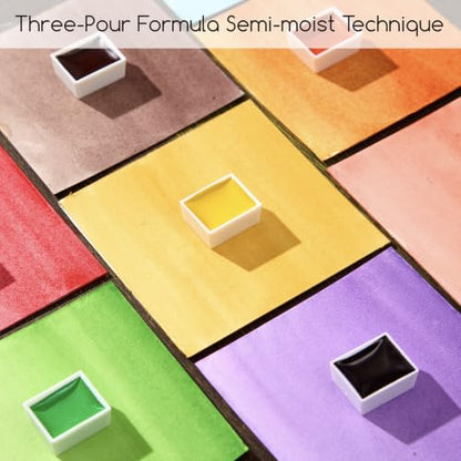 MEEDEN Professional Watercolor Paint Set: 40 Colors Semi-Moist Sets - color: 40 Colors