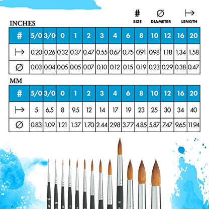 Princeton Aqua Elite Round Brush, Synthetic, Short Handle, Size 10, 1 Count - size: Size 10