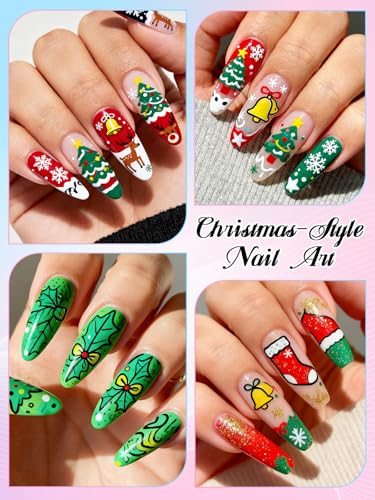 12 Colors Nail Art Pens Set, Kalolary Nail Art Markers 3D Nail Polish Pens - color: M
