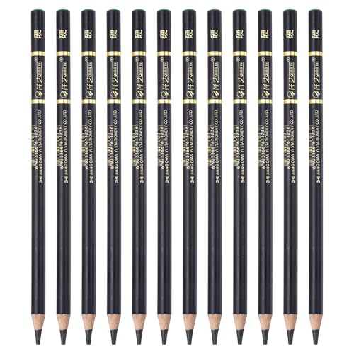 PATIKIL 12Pcs Drawing Pencils for Sketching, Hard Refill Sketch Pencils for Drawing, Graphite Art Pencil Set Professional Resistant Lead for Painting Shading Artist Office Supplies - size: Hard