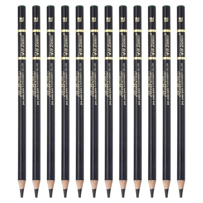 PATIKIL 12Pcs Drawing Pencils for Sketching, Hard Refill Sketch Pencils for Drawing, Graphite Art Pencil Set Professional Resistant Lead for Painting Shading Artist Office Supplies - size: Hard