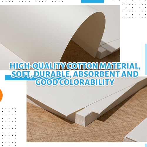 Marspark 100 Pcs Printmaking Paper, Printmaking Supplies, Artist Paper for Adults and Students Block Printing, Screen Gel Printing, White (5"x7") - size: 5"x7"
