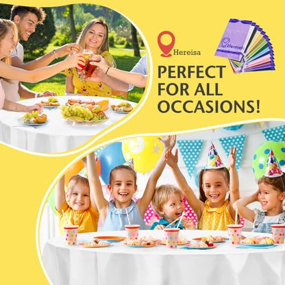 Premium White Plastic Table Cloth Disposable (2 Pack) Round Tablecloth (84in) Party Table Cloths Disposable, Perfect Table Cloth Round Cover for Any Table Up to 6 Feet - color: Fa2 - White, size: 2 PACK | Round | 84 Inch