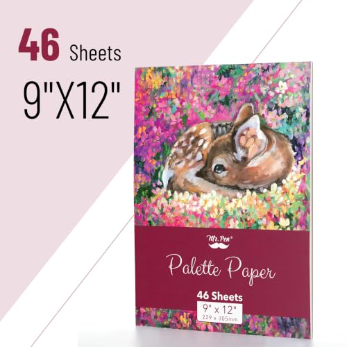 Mr. Pen- Disposable Paint Palette Paper Paint Pad, 9"x12", 46 Sheets - size: 9" x 12", 1 Pack