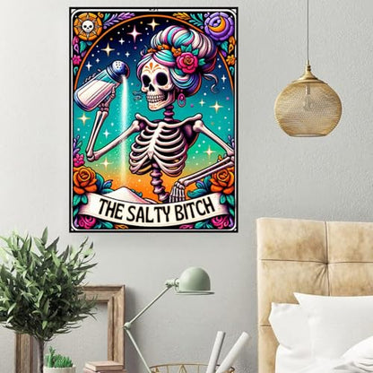 HHMATITS Skull Diamond Art Kits for Adults, Diamond Painting Kit 12x16IN - color: Skull