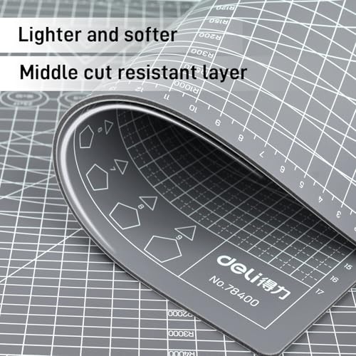 Self Healing Cutting Mat for 3D Printing Models, 12"×9" Double Sided 5-Ply Craft Cutting Board Precision Grid Angle Lines for Small Resin Parts Trimming, FDM Model Deburring - color: A4
