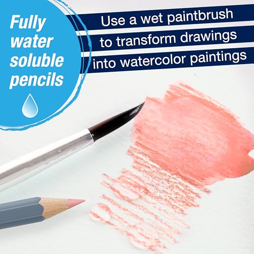 Faber-Castell Goldfaber Aqua Watercolor Pencils: Pastel Tones - 12 Count | Water-Soluble Pastel Pencils for Drawing & Painting, Art Supplies for Artists & Hobbyists