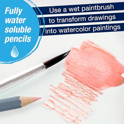 Faber-Castell Goldfaber Aqua Watercolor Pencils: Pastel Tones - 12 Count | Water-Soluble Pastel Pencils for Drawing & Painting, Art Supplies for Artists & Hobbyists