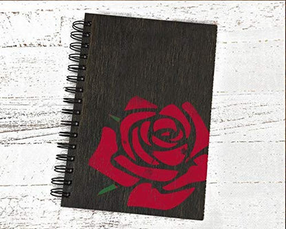 DLY LIFESTYLE Rose Stencil for Painting on Wood, Canvas, Paper, Fabric, Walls and Furniture - Rose Flower Stencil - 6x6 Inches - Reusable DIY Art and Craft Stencils - Floral Stencil - color: Rose 6"x6"