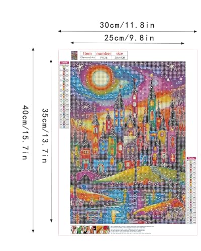 Country Diamond Art Kits for Adults, Landscape Diamond Art 12X16 Inch - color: Landscape 09