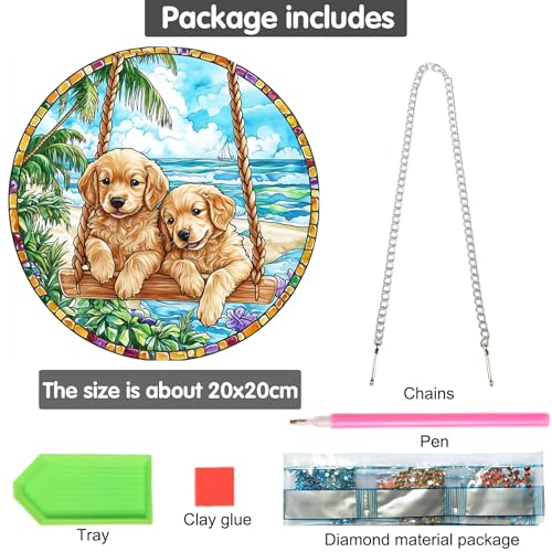 Bimkole Swing Dog Hanging Diamond Pearl Art Kits for Adults Pendant C36 - color: Hanging-Swing Dog