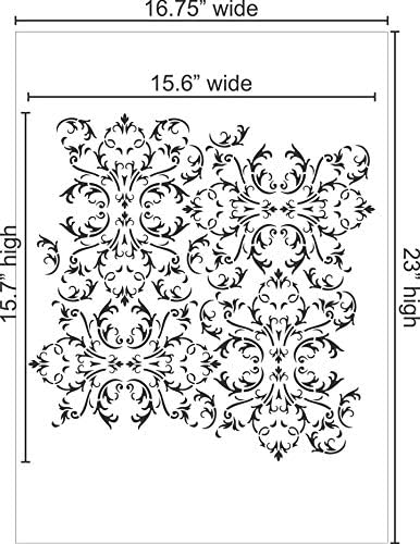 Victorian Baroque Wall Stencil | DIY Home Decor Stencils | Paint Stencil for Walls, Furniture, Floors, Fabric