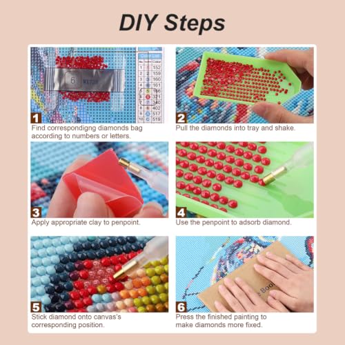 hill froeistung 5D Colorful Dog Diamond Art Painting Kits for Adults | Westie Diamond Art for Beginners, DIY Full Drill Animals Diamond Art Painting(12X12 inch) - color: HF-A050