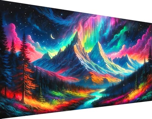 Large Diamond Art Kits for Adults Northern Lights Big Diamond Painting Kits | Large Aurora Landscape Diamond Art Painting Kits for Adults Beginner, DIY Round Full Gem Art Kit Home Decor Gift 27.6x15.8in - color: Aurora Borealis, size: 15.7x27.5in(40x70cm)