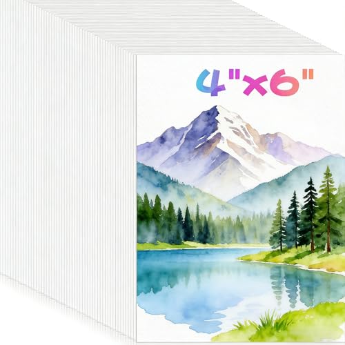 100 Sheets Watercolor Paper, 4"x6" Water Color Paper, Loose Drawing Paper - size: 4" x 6", 100 sheets, style: loose watercolor drawing paper