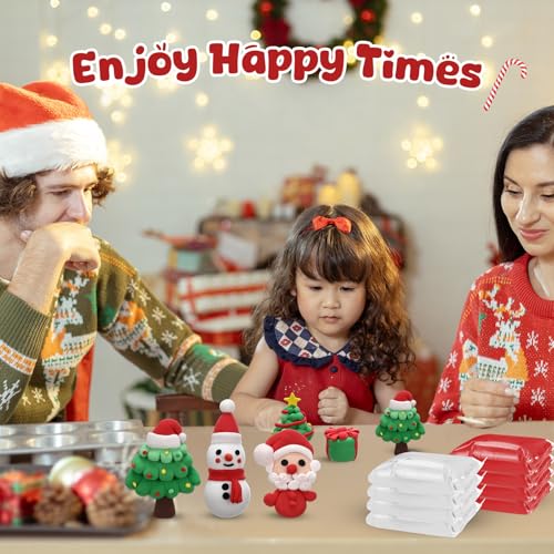 VioraWhite 72 Pcs 38oz Air Dry Clay Bulk Modeling Clay,Christmas Color - color: Christmas Color