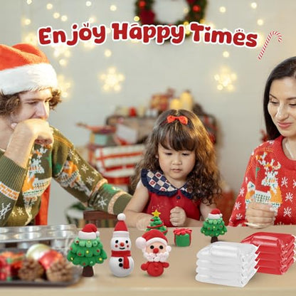 VioraWhite 72 Pcs 38oz Air Dry Clay Bulk Modeling Clay,Christmas Color - color: Christmas Color