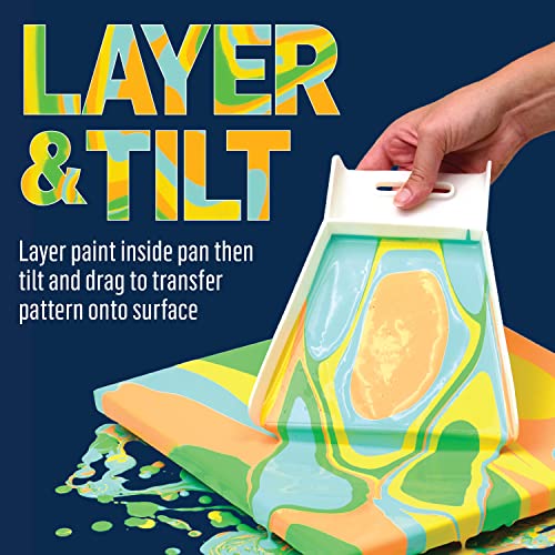 FolkArt Drizzle Flat Pouring Pan and Swipe Set, Durable Tools Perfect for DIY Paint Pouring Arts and Crafts Projects, 50828 - style: Pan and Swipe Set