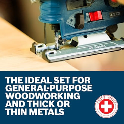 Bosch T5002A 10 pc. T-Shank Jig Saw Blade Set for Wood and Metal - size: 10 pack