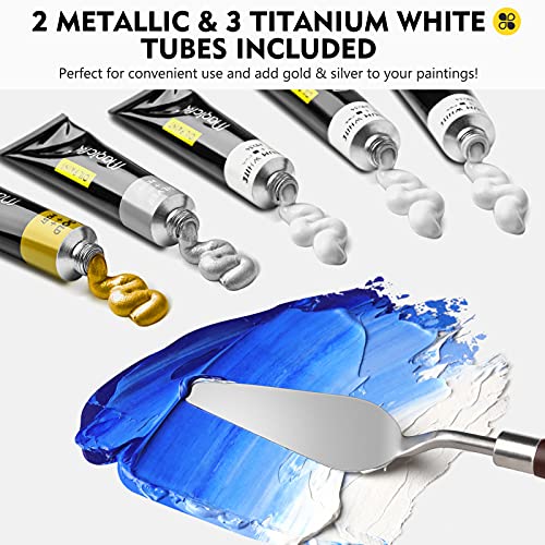 Magicfly Oil Paint, 40pcs (18ml/0.6oz) Oil Paint Set, Oil Paints on Canvas - size: 40 Colors x 18ml(0.6oz)
