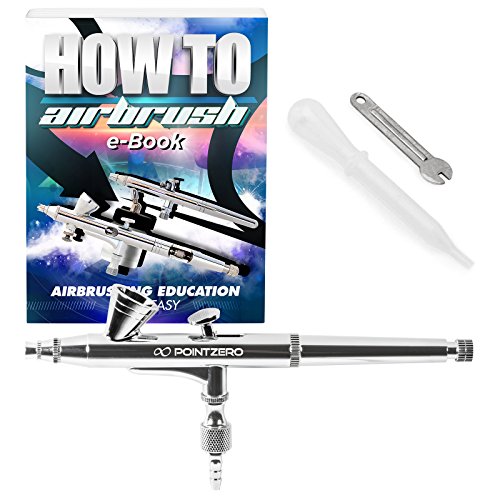PointZero Dual-Action 2cc Gravity-Feed Airbrush Set - .2mm Nozzle