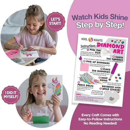 20 Arts & Crafts Kit for Girls – The Surprise Craft Box, All-Inclusive DIY Craft Set with 20 Fun Projects, Individually Packaged, Easy Step-by-Step Instructions, Creative Activity Gift for Kids