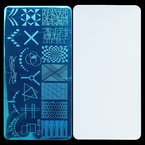 AddFavor Nail Stamper Kit 7pcs Nail Stamping Plates Flower Geometric Mandala Animal Image Nail Stencils with 2 Stamp and 2 Scraper for Home Salon Manicure Design Supplies Tools - color: Style D