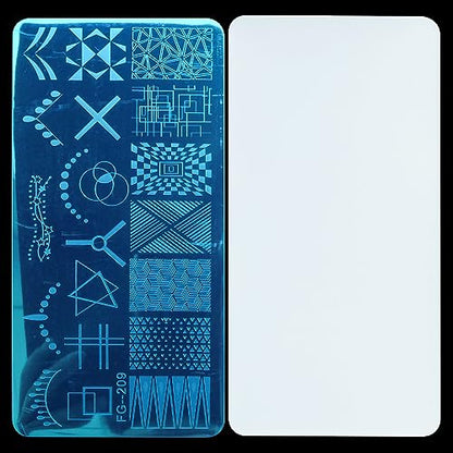 AddFavor Nail Stamper Kit 7pcs Nail Stamping Plates Flower Geometric Mandala Animal Image Nail Stencils with 2 Stamp and 2 Scraper for Home Salon Manicure Design Supplies Tools - color: Style D
