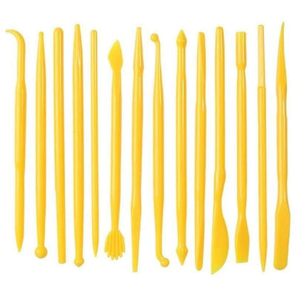 22Pcs Clay Modeling Tool Set, Dual-Ended Plastic Clay Sculpting Tools with Yellow Handles, Multi-Shape Polymer Clay Carving Knives for Pottery, Ceramic & DIY Crafts - color: 22Pcs-Yellow