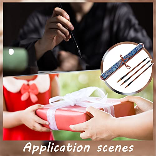 PH PandaHall 4pcs No Ink Chinese Calligraphy Set Reusable Water Writing Magic Cloth Scrolls Chinese Traditional Calligraphy Writing Brushes Pens for Beginners Professional Practice Chinese New Year