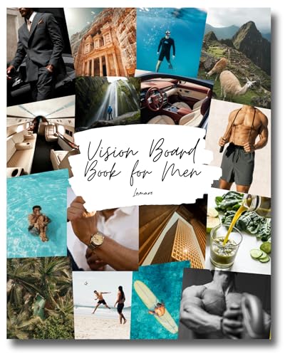 Lamare Vision Board Book for Men - 1000+ Images & Vision Board Supplies | Visualize Your Next Win | Vision Board Kit, Vision Board Magazines, & Collage Book for Daily Inspiration & Goal Achievement - color: For Men