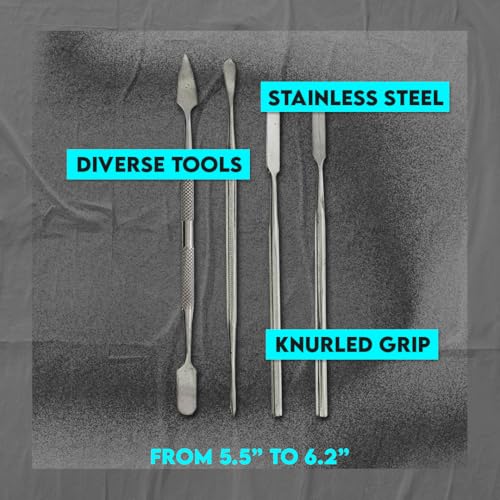 SE 4-Piece Stainless Steel Spatula Set - Versatile Tools for Electronics, Jewelry, Clay, and Craft Projects - DD301