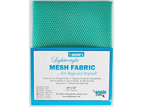 Annie Mesh Fabric Lightweight 18"x 54" Turquoise, 18" by 54"