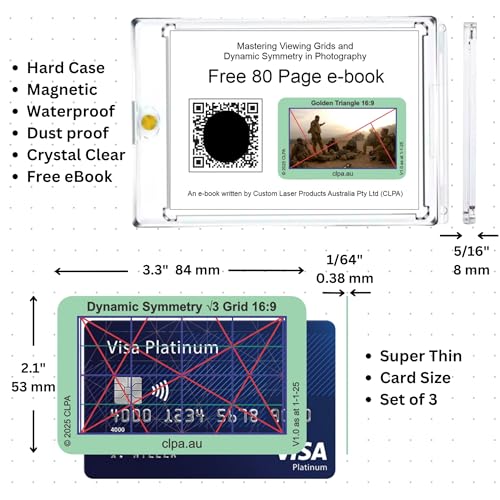 Dynamic Symmetry Root 3 Directors Viewfinder Card | Australian Designed and Made; Artist Viewfinder for Drawing and Photography; 3:2, 4:3 and 16:9 - size: Dynamic Symmetry Root 3