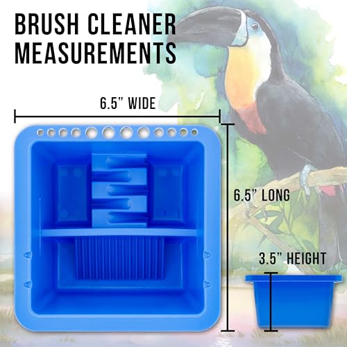 U.S. Art Supply 12-Hole Multi-Function Plastic Paint Brush Cleaner Set - style: 12-Hole