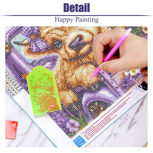 STGLCR Cow Diamond Art Kits for Adults Beginner,DIY Truck Diamond Painting 5D Round Full Drill Highland Cow Diamond Dots Gem Art Crafts with Tools Animal Crafts for Wall Decor 12x12in