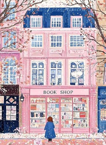 Diamond Art Kits for Adults,Pink Book Shop Diamond Painting Kits 12x16in | Diamond Painting Kit - Sparkling Full Drill Design Perfect for Home Decor, Holiday Gifting, And Relaxing Crafting 12x16inch - color: DP02782