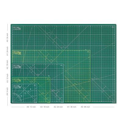 Elan Cutting Mat A2 Green, Self Healing Cutting Mat 18x24 Inch, 5-Ply Craft Board Green, Hobby Board for Crafts 18x24 Inch - style: 24 x 18"