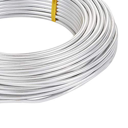 Pandahall 82 Feet/500g Aluminum Wire Flexible 3mm/9gauge Metal Artistic Beading Wire for Floral Jewelry Making (Silver) …