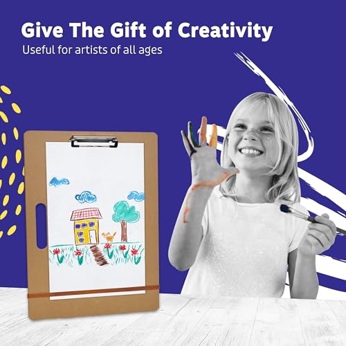 Artlicious Portable Drawing Board with Handle - Sketch Clipboard Artists - size: 13x17