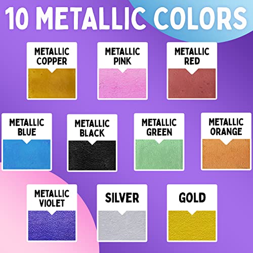 Metallic Liquid Chalk Markers Fine Tip (10 Pack) - 3mm Reversible Tip - size: Fine Tip - 3mm