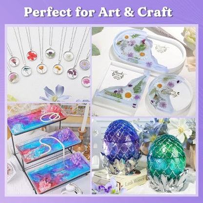 LET'S RESIN 1/2 Gallon Epoxy Resin,Crystal Clear Resin Epoxy Kit for Crafts (Pack of 2) - size: 64oz (Pack of 2)