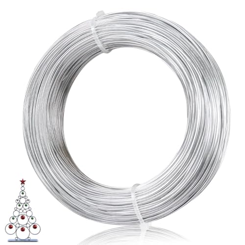 18 Gauge Aluminum Craft Wire, 1mm 164ft, Silvery Bendable Metal Wire for Sculpting, Doll Armature, Flexible, Suitable for Various DIY Crafts, Jewelry Making - color: Silver