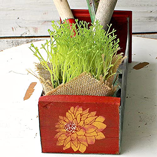 DLY LIFESTYLE Dahlia Stencil for Painting on Wood, Canvas, Paper, Fabric, Walls & Furniture - 6x6 Inches - Reusable DIY Art & Craft Stencil - color: Dahlia 6"x6"