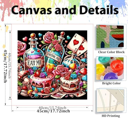Paint by Numbers Kit for Adults, Adult Paint by Number Kits 16x16 Inch - color: Bottle