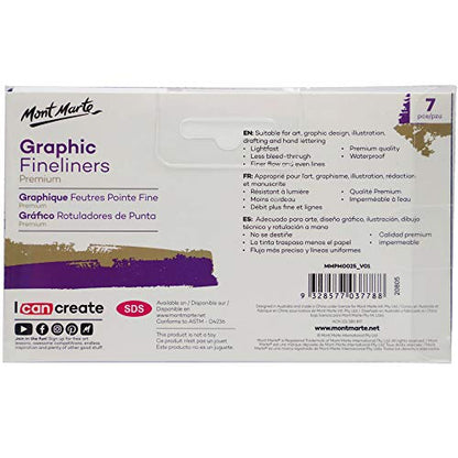 Graphic Fineliners Pens, Premium set of 7, pen0005