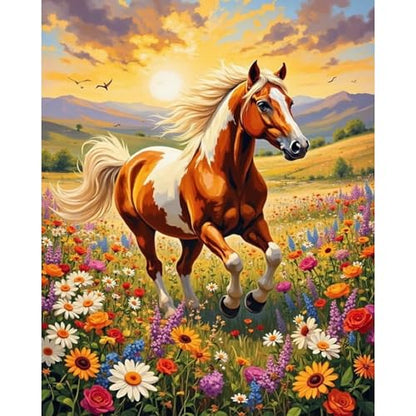 Arttoplus Horse Paint by Numbers Kit for Adults Beginner 16x20 inch - color: MT22581-US